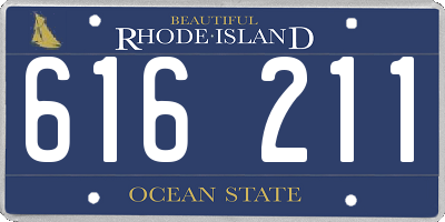RI license plate 616211