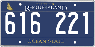 RI license plate 616221