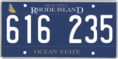 RI license plate 616235