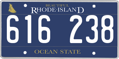 RI license plate 616238
