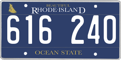 RI license plate 616240