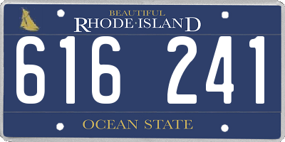 RI license plate 616241