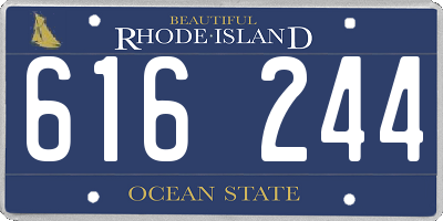 RI license plate 616244