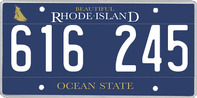 RI license plate 616245