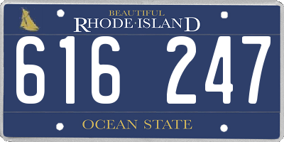 RI license plate 616247
