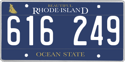 RI license plate 616249