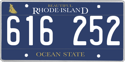RI license plate 616252