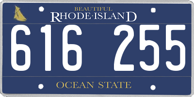 RI license plate 616255