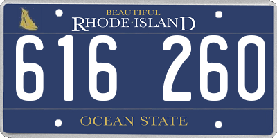 RI license plate 616260