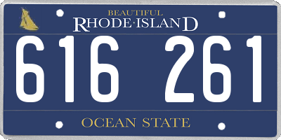 RI license plate 616261