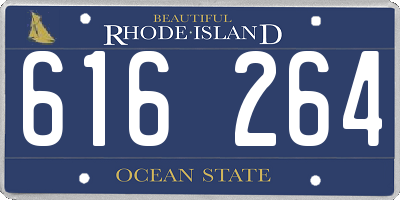 RI license plate 616264