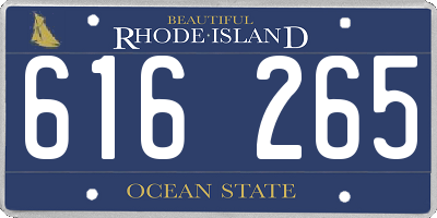 RI license plate 616265