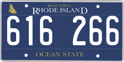 RI license plate 616266