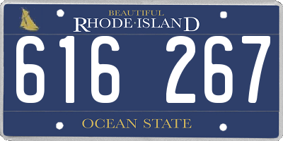 RI license plate 616267