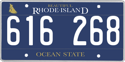 RI license plate 616268