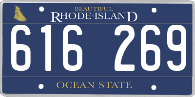 RI license plate 616269
