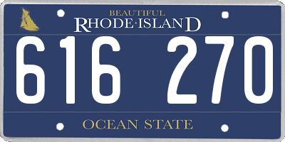 RI license plate 616270
