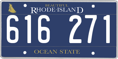 RI license plate 616271