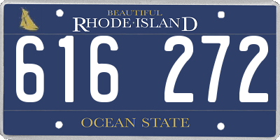 RI license plate 616272