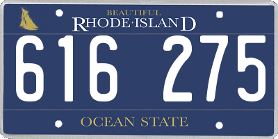 RI license plate 616275
