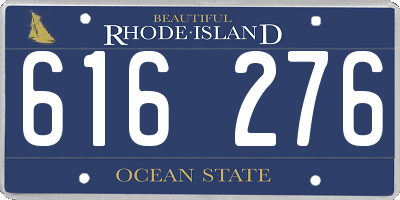 RI license plate 616276