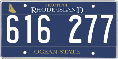 RI license plate 616277