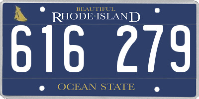 RI license plate 616279