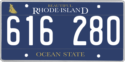 RI license plate 616280