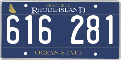 RI license plate 616281