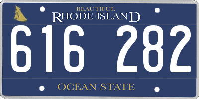 RI license plate 616282