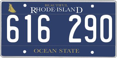 RI license plate 616290
