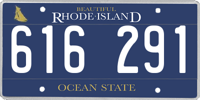 RI license plate 616291