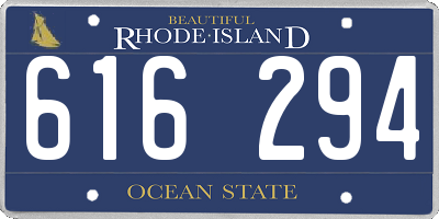 RI license plate 616294