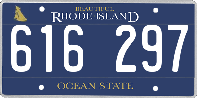 RI license plate 616297