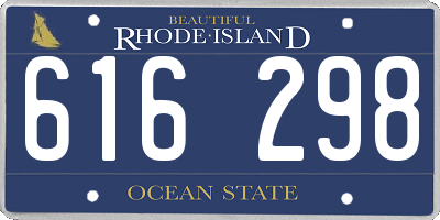 RI license plate 616298