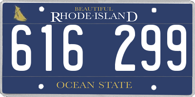 RI license plate 616299