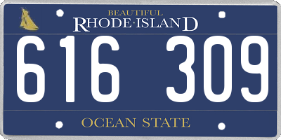 RI license plate 616309
