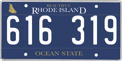 RI license plate 616319