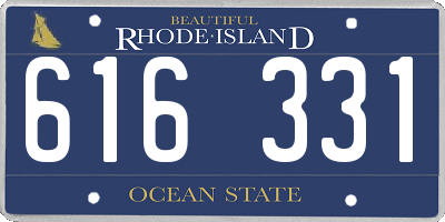 RI license plate 616331