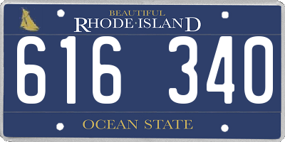 RI license plate 616340