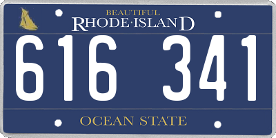 RI license plate 616341