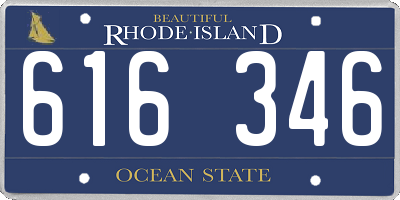 RI license plate 616346