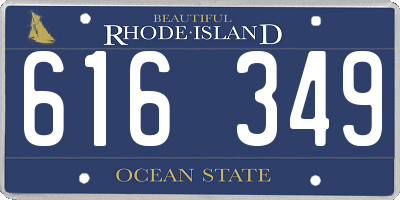 RI license plate 616349