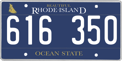 RI license plate 616350