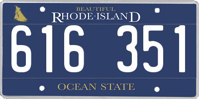 RI license plate 616351