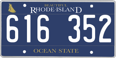RI license plate 616352