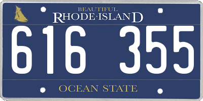 RI license plate 616355