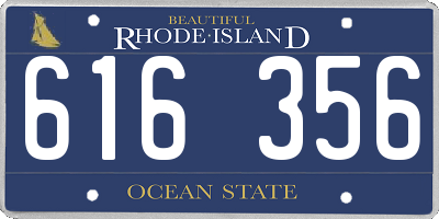 RI license plate 616356