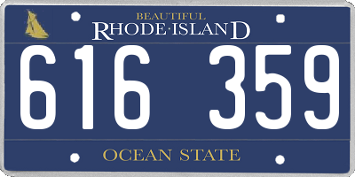 RI license plate 616359