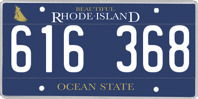 RI license plate 616368
